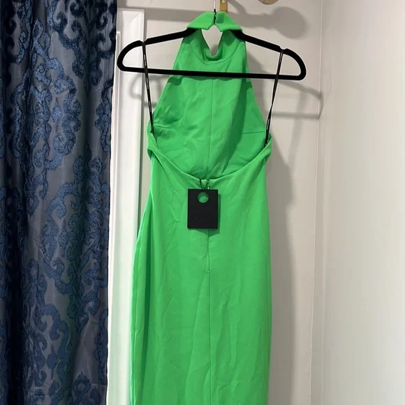 Solace london green halter open back maxi lime green - Picture 4 of 9